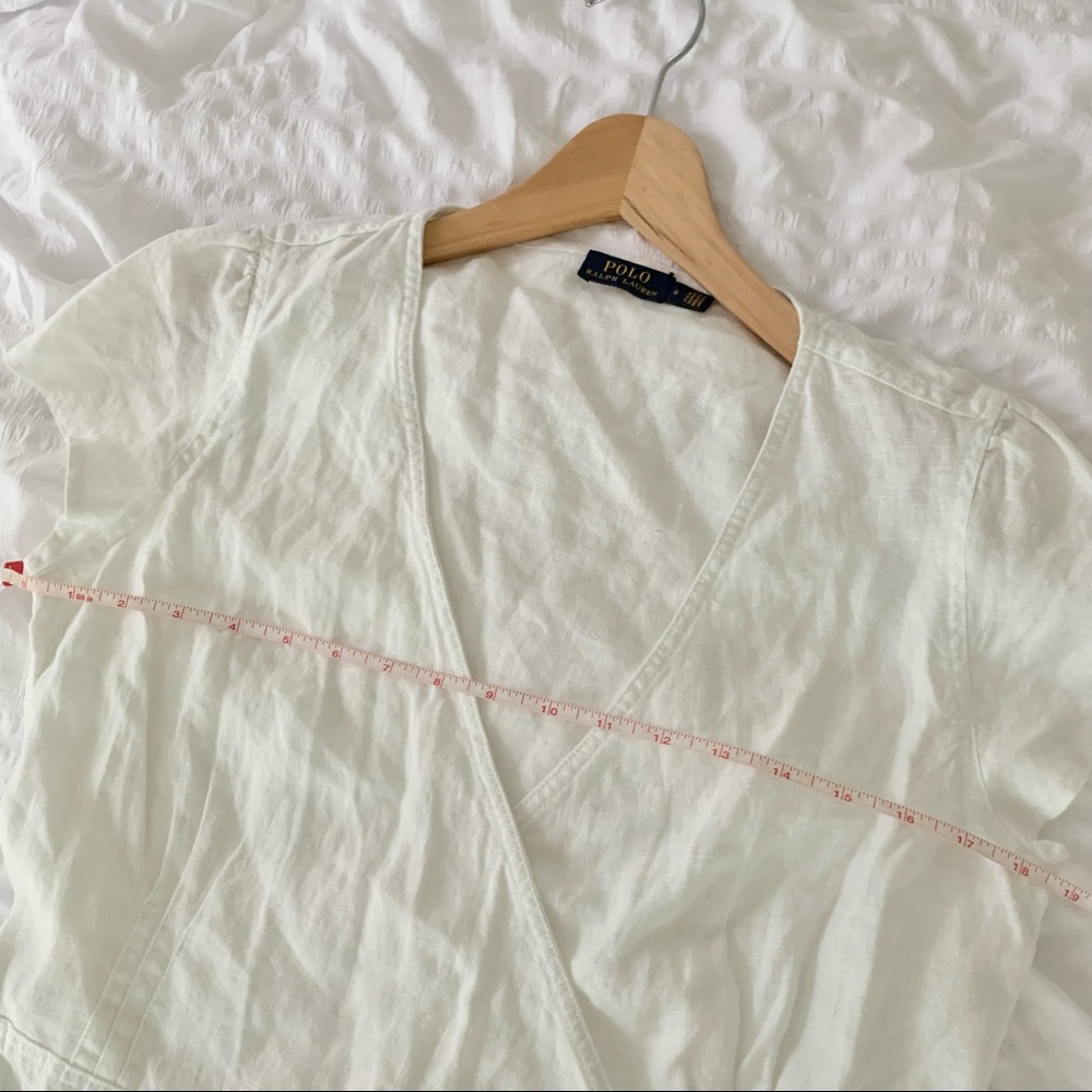 New Ralph Lauren Maxi Linen White Long Dress - Picture 12 of 13